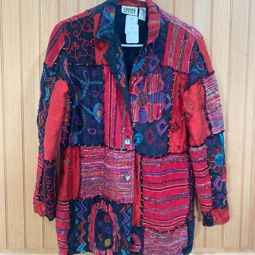 Chico's Multicolor Patchwork Utility Jacket - image 2